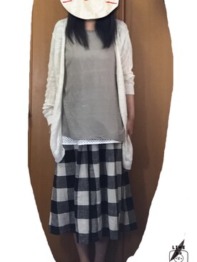 「studio CLIP（スタディオクリップ）のアイテム（チュニック）」を使った、pinkykittyさん（レディース・163cm）の夏コーディネート