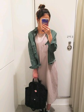 yuki _sudoさんの「AUNT MARIE'S ドロップショルダーアーミーシャツジャケット」を使ったコーディネート