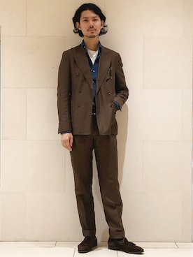 「BOLZONELLA（ボルゾネッラ）のアイテム」を使った、Brilla per il gustoさん（メンズ・180cm）の秋コーディネート