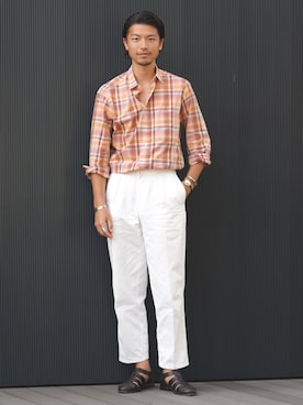 「BEAMS F（ビームスエフ）のアイテム（アクセサリー）」を使った、Brilla per il gustoさん（メンズ・180cm）の夏コーディネート
