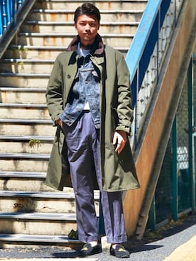 Barbour / SINGLE BRESTED 2レイヤー ロングコートを使った