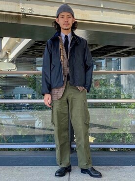 「BEAMS F（ビームスエフ）のアイテム（帽子）」を使った、Brilla per il gustoさん（メンズ・180cm）の冬コーディネート