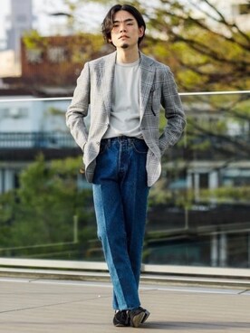「JOHN SMEDLEY（ジョンスメドレー）のアイテム（Tシャツ/カットソー）」を使った、Brilla per il gustoさん（メンズ・175cm）の春コーディネート