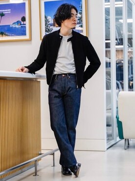 「JOHN SMEDLEY（ジョンスメドレー）のアイテム（Tシャツ/カットソー）」を使った、Brilla per il gustoさん（メンズ・175cm）の春コーディネート