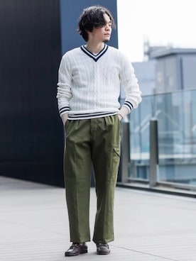 「GERMANO（ジェルマーノ）のアイテム」を使った、Brilla per il gustoさん（メンズ・175cm）の春コーディネート