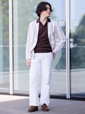 「T-JACKET（ティージャケット）のアイテム」を使った、Brilla per il gustoさん（メンズ・175cm）の春コーディネート