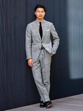 「ascot（アスコット）のアイテム」を使った、Brilla per il gustoさん（メンズ・175cm）の春コーディネート