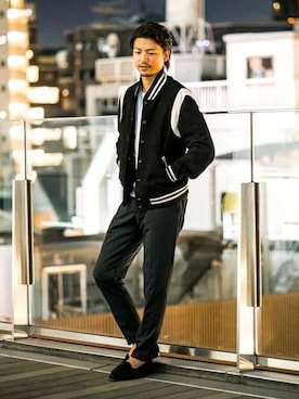 「ミックススタイル」｜「アイテム（ブルゾン）」を使った、Brilla per il gustoさん（メンズ・175cm）の秋コーディネート
