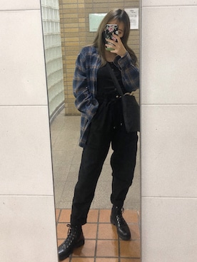 「M-PREMIER（エムプルミエ）のアイテム（ジャケット/アウター）」を使った、Arisaさん（レディース・158cm）の秋コーディネート