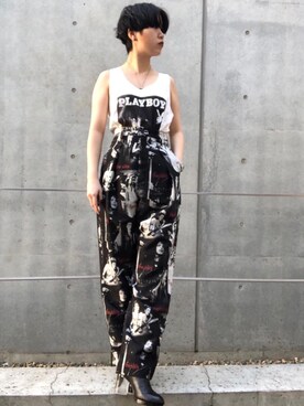 「レザーブーツ」｜「アイテム（スラックス）」を使った、miyaさん（レディース・155cm）の冬コーディネート