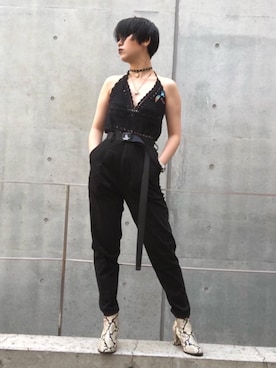 「ロック」｜miyaさん（レディース・156cm）の夏コーディネート