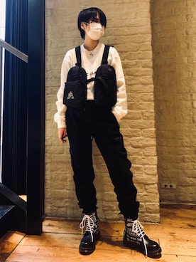 「ミリタリーバッグ」｜miyaさん（レディース・156cm）の春コーディネート