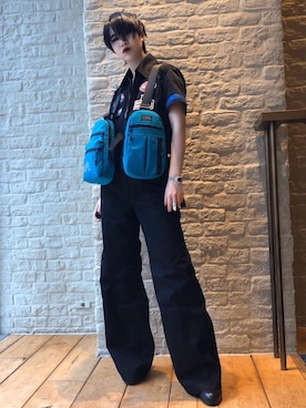 「ミリタリーバッグ」｜miyaさん（レディース・156cm）の春コーディネート