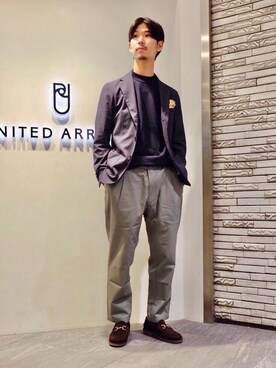 「UNITED ARROWS（ユナイテッドアローズ）のアイテム（バンダナ/スカーフ）」を使った、若命　勇佑さん（メンズ・178cm）の春コーディネート