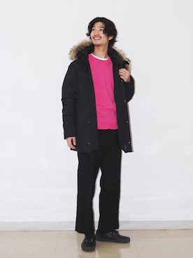 若命　勇佑さん（メンズ・178cm）の冬コーディネート