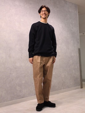 「SCYE BASICS（サイベーシックス）のアイテム（チノパンツ）」を使った、若命　勇佑さん（メンズ・178cm）の夏コーディネート