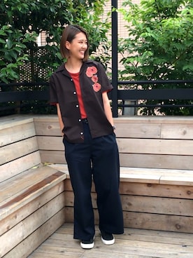 「Saturdays NYC（サタデーズ ニューヨークシティ ）のアイテム（スニーカー）」を使った、MayuNozawaさん（レディース・168cm）の夏コーディネート