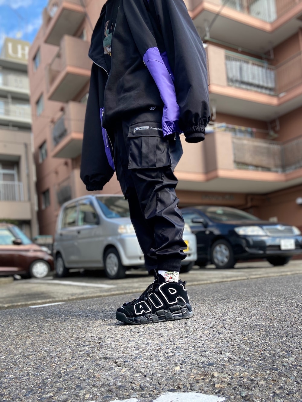 「LEGENDA、legenda tokyo、FR2、fxxking rabbits、NIKE」｜「FR2のアイテム（パンツ、ブラック系）」を使った、ぽぽまるさん（レディース・161cm）の冬コーディネートの1枚目の写真