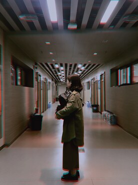 「school」｜「アイテム（ブーティ）」を使った、TooHyeHyunさん（レディース・162cm）の春コーディネート