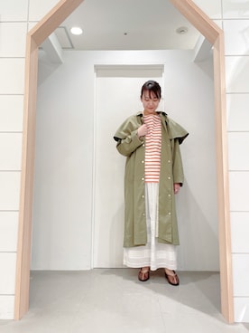 「POU DOU DOU（プードゥドゥ）のアイテム（その他アウター）」を使った、Tsujita（POUDOUDOU 川崎アトレ店）さん（レディース・153cm）の春コーディネート