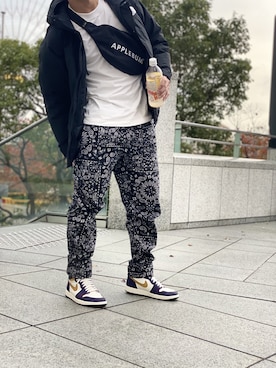 「APPLEBUM」｜「アイテム（ジャケット/アウター）」を使った、りょーさん（メンズ・169cm）の冬コーディネート