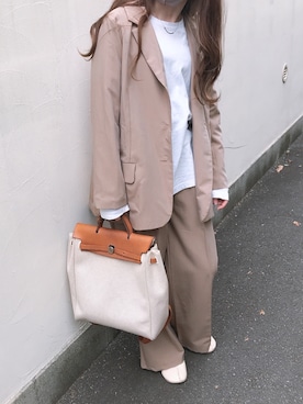 「ABITOKYO（アビトーキョー）のアイテム（セットアップ）」を使った、ERIKAさん（レディース・157cm）の春コーディネート