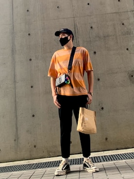 「MARC JACOBS（マークジェイコブス）のアイテム（バッグ）」を使った、Sunnyさん（メンズ・175cm）の秋コーディネート