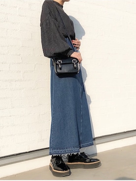 ふじわら 佳緒里さん（レディース・162cm）の冬コーディネート