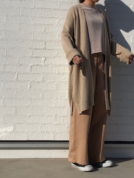 ふじわら 佳緒里さん（レディース・162cm）の冬コーディネート