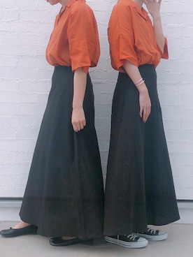 ふじわら 佳緒里さん（レディース・162cm）の春コーディネート