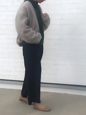 「koe（コエ）のアイテム（その他アウター）」を使った、ふじわら 佳緒里さん（レディース・162cm）の秋コーディネート