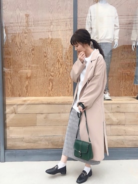 「koe（コエ）のアイテム（ジャケット/アウター）」を使った、ふじわら 佳緒里さん（レディース・162cm）の冬コーディネート