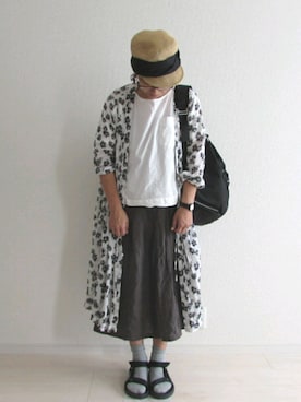 「L.H.P（エルエイチピー）のアイテム（シューズ）」を使った、mocoさん（レディース・167cm）の夏コーディネート