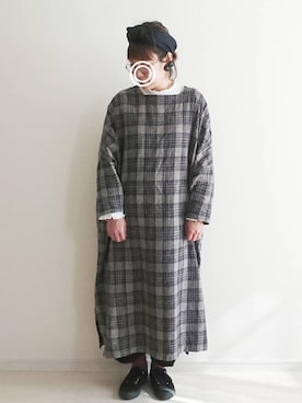 「Sunny clouds（サニークラウズ）のアイテム（ワンピース/ドレス）」を使った、mocoさん（レディース・167cm）の冬コーディネート