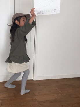 「アイテム（スカート）」を使った、⑧*niko☺︎さん（キッズ・110cm）の冬コーディネート