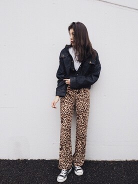 「アイラブCONVERSE」｜外村沙良さん（レディース・160cm）の秋コーディネート