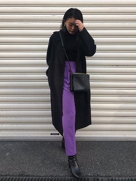 外村沙良さん（レディース・160cm）の冬コーディネート