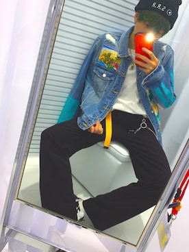 「アパレルスタッフ」｜「アイテム（スラックス）」を使った、さがしょさん（メンズ・170cm）の秋コーディネート