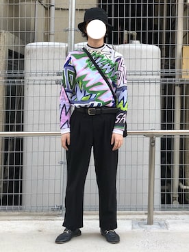 「SHAUN SAMSON（ショーンサムソン）のアイテム」を使った、ぬおっ！？さん（メンズ・168cm）の春コーディネート