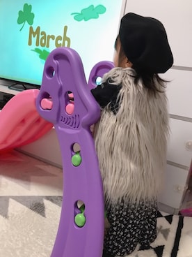 「petit main（プティマイン）のアイテム（その他アウター）」を使った、mi♡さん（レディース・150cm）の冬コーディネート