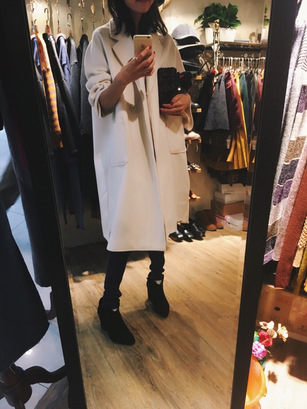 「着爱のアイテム（ピーコート、シルバー系）」を使った、米儿米儿摇さん（レディース・168cm）の冬コーディネートの1枚目の写真