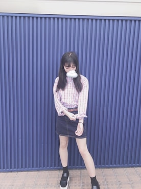 「原宿」｜「アイテム（サンダル）」を使った、しおんさん（レディース・159cm）の夏コーディネート