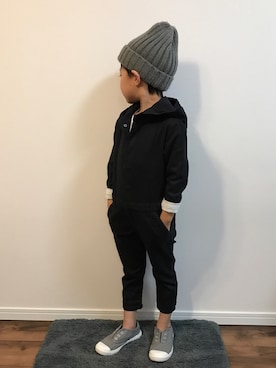 「ZARA（ザラ）のアイテム（つなぎ/オールインワン）」を使った、aiiiiirinさん（キッズ・110cm）の春コーディネート