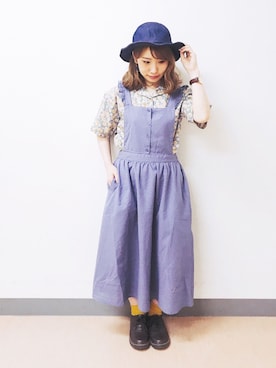 「肩フリル」｜「アイテム（ワンピース/ドレス）」を使った、Misaki Makiさん（レディース・149cm）の春コーディネート