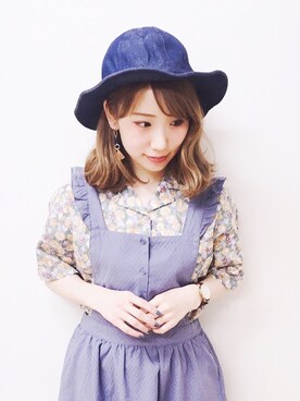 「肩フリル」｜「アイテム（ワンピース/ドレス）」を使った、Misaki Makiさん（レディース・149cm）の春コーディネート