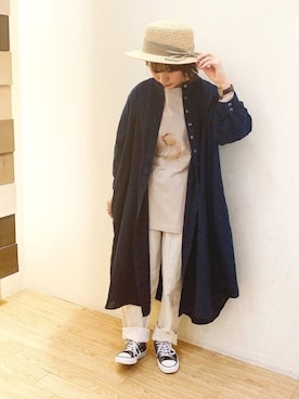 「コートワンピ」｜Misaki Makiさん（レディース・149cm）の春コーディネート