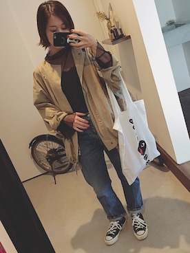 「レースタンク」｜iigg☺︎さん（レディース・154cm）の春コーディネート