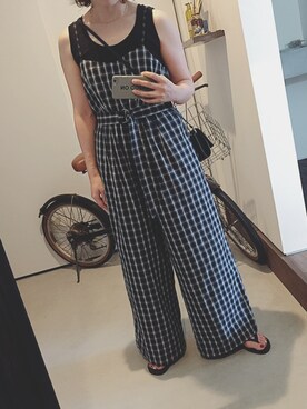 「black」｜「アイテム（ビーチサンダル）」を使った、iigg☺︎さん（レディース・154cm）の夏コーディネート