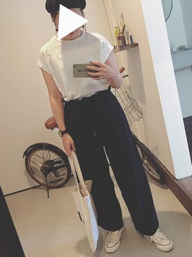 「SHIPS for women（シップスフォーウィメン）のアイテム（ハンチング/ベレー帽）」を使った、iigg☺︎さん（レディース・154cm）の夏コーディネート