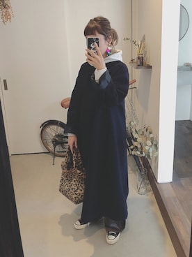 「メルトン」｜「アイテム（その他）」を使った、iigg☺︎さん（レディース・154cm）の冬コーディネート